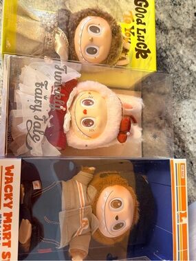 Wacky Mart Plush Doll Set - Brown, Pink & Gold - Wacky Mart